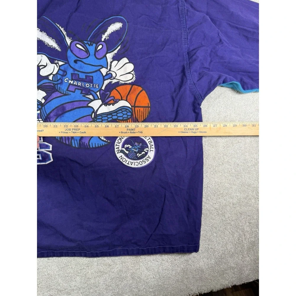 Vtg 90s Charlotte Hornets NBA Hooded Anorak Pullover Jacket Men's M** Made USA